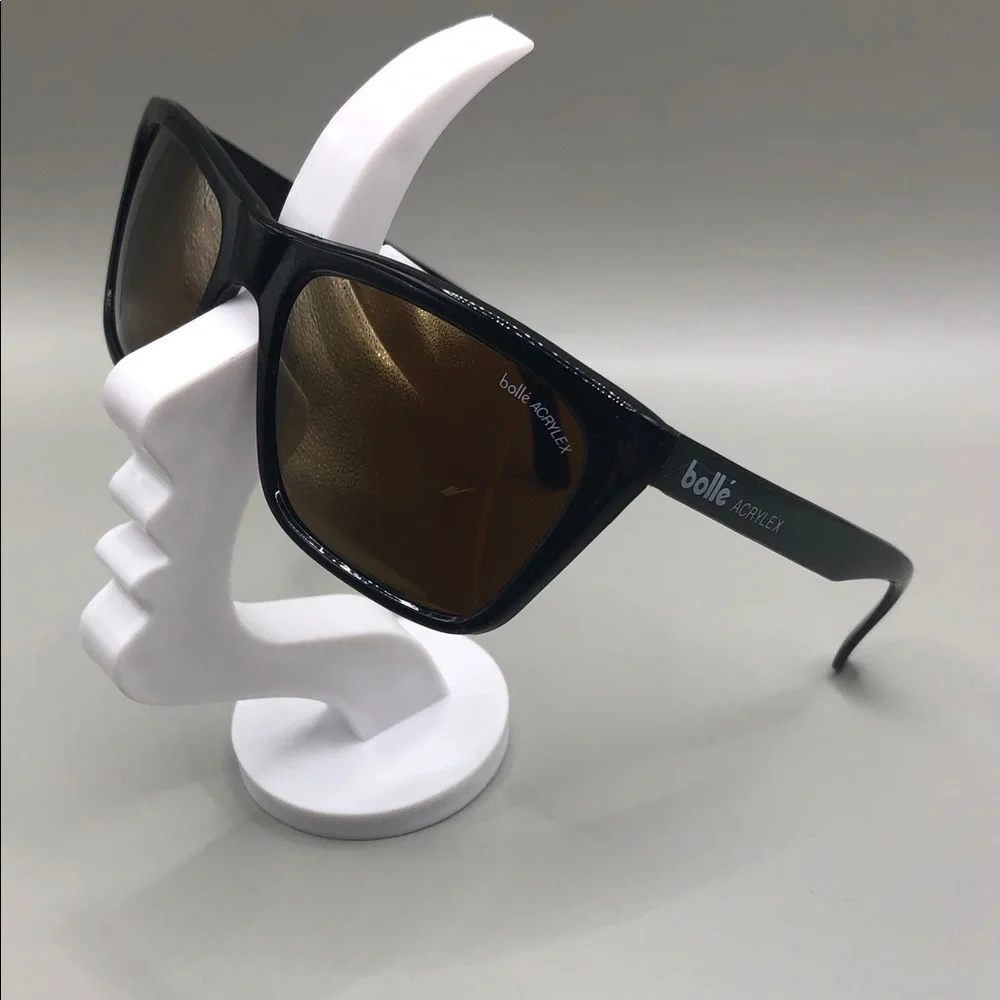Vintage Bolle Acrylex France Black Brown Cat Eye Sunglasses-Unisex 528